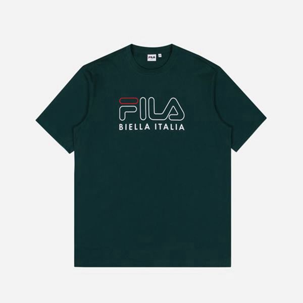 Camisetas Fila Mulher Verdes - Fila 3D Logo S/S Loja Online Portugal,ZXPV-35924